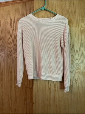 Copper Key Pale Pink Crew Neck Knit Sweater